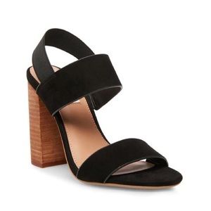 Steve Madden Sunbeam Suede Block Heels. Black. 6.5